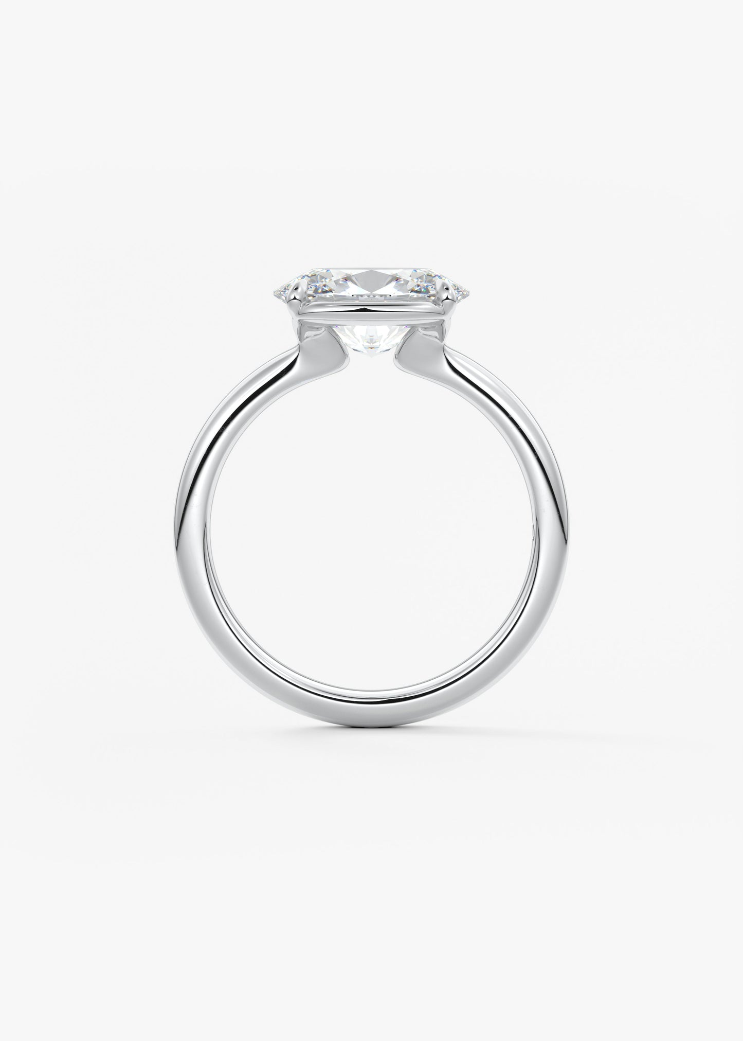Oval Solitaire With Raised Basket Gallery Lab Grown Diamond Engagement Ring