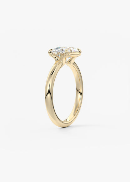 Oval Solitaire With Raised Basket Gallery Lab Grown Diamond Engagement Ring