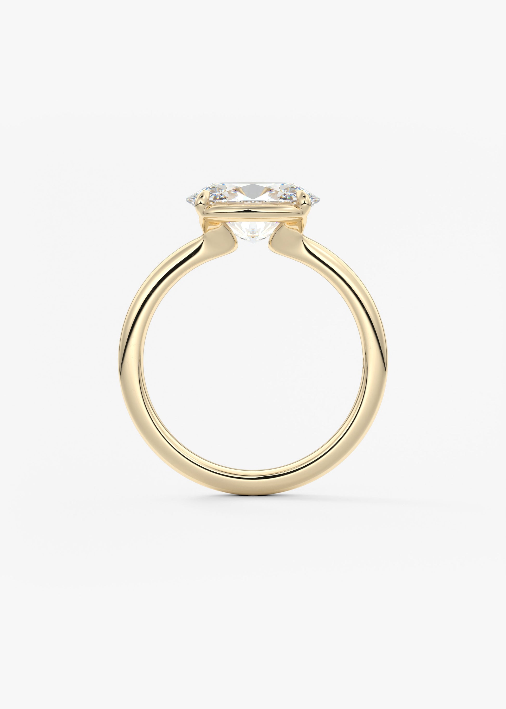 Oval Solitaire With Raised Basket Gallery Lab Grown Diamond Engagement Ring