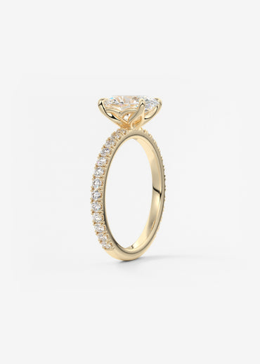 Oval Solitaire With Raised Basket Gallery Lab Grown Diamond Engagement Ring