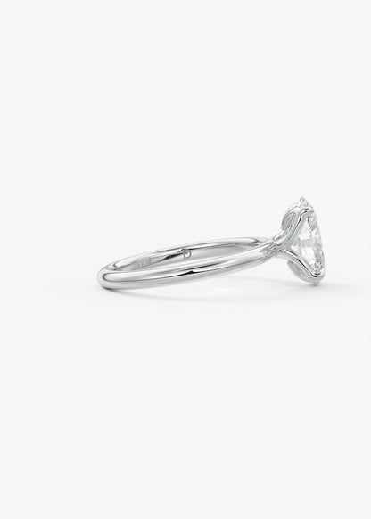 Oval Solitaire With Raised Basket Gallery Lab Grown Diamond Engagement Ring