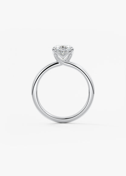 Oval Solitaire With Raised Basket Gallery Lab Grown Diamond Engagement Ring
