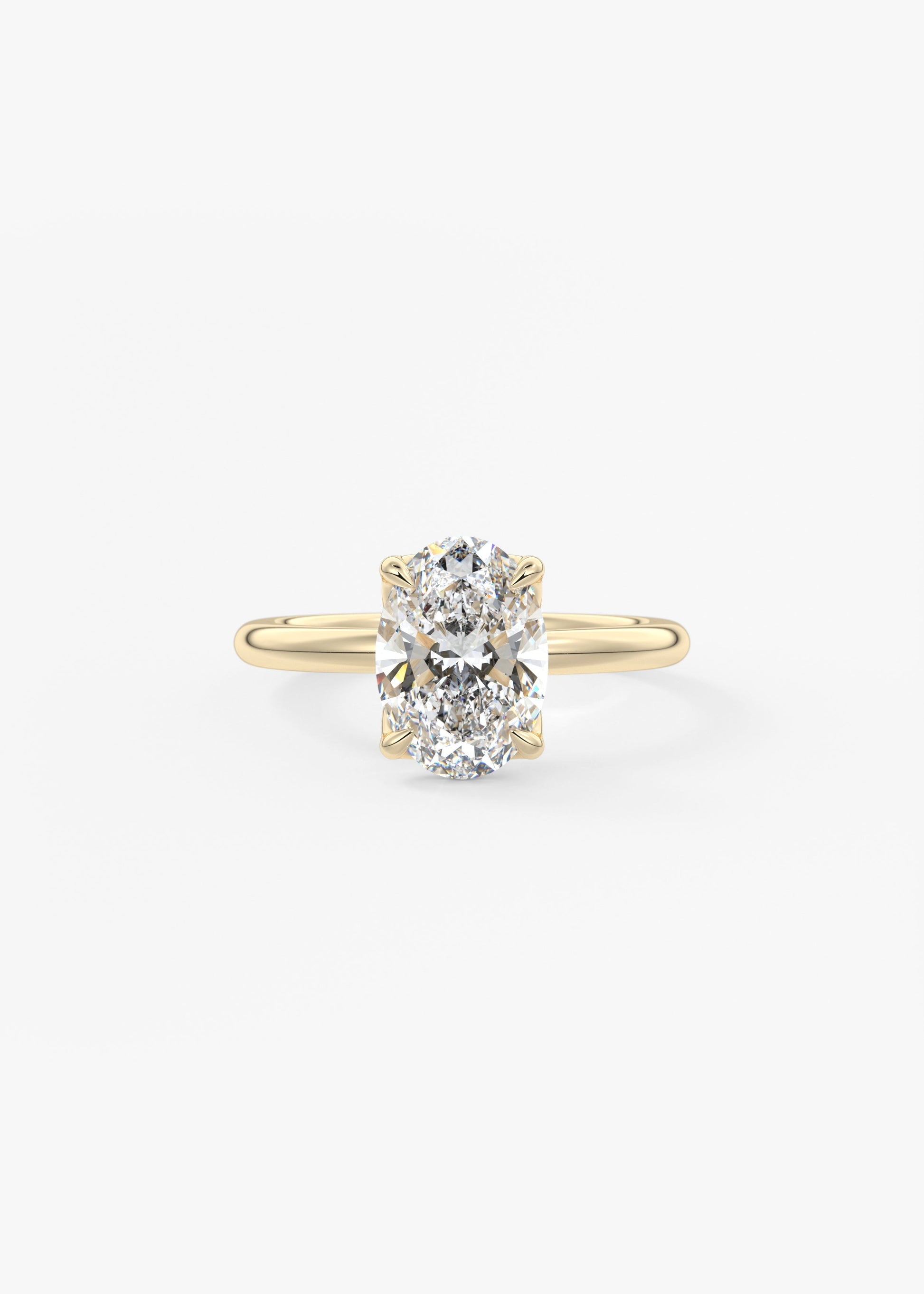 Oval Solitaire With Raised Basket Gallery Lab Grown Diamond Engagement Ring