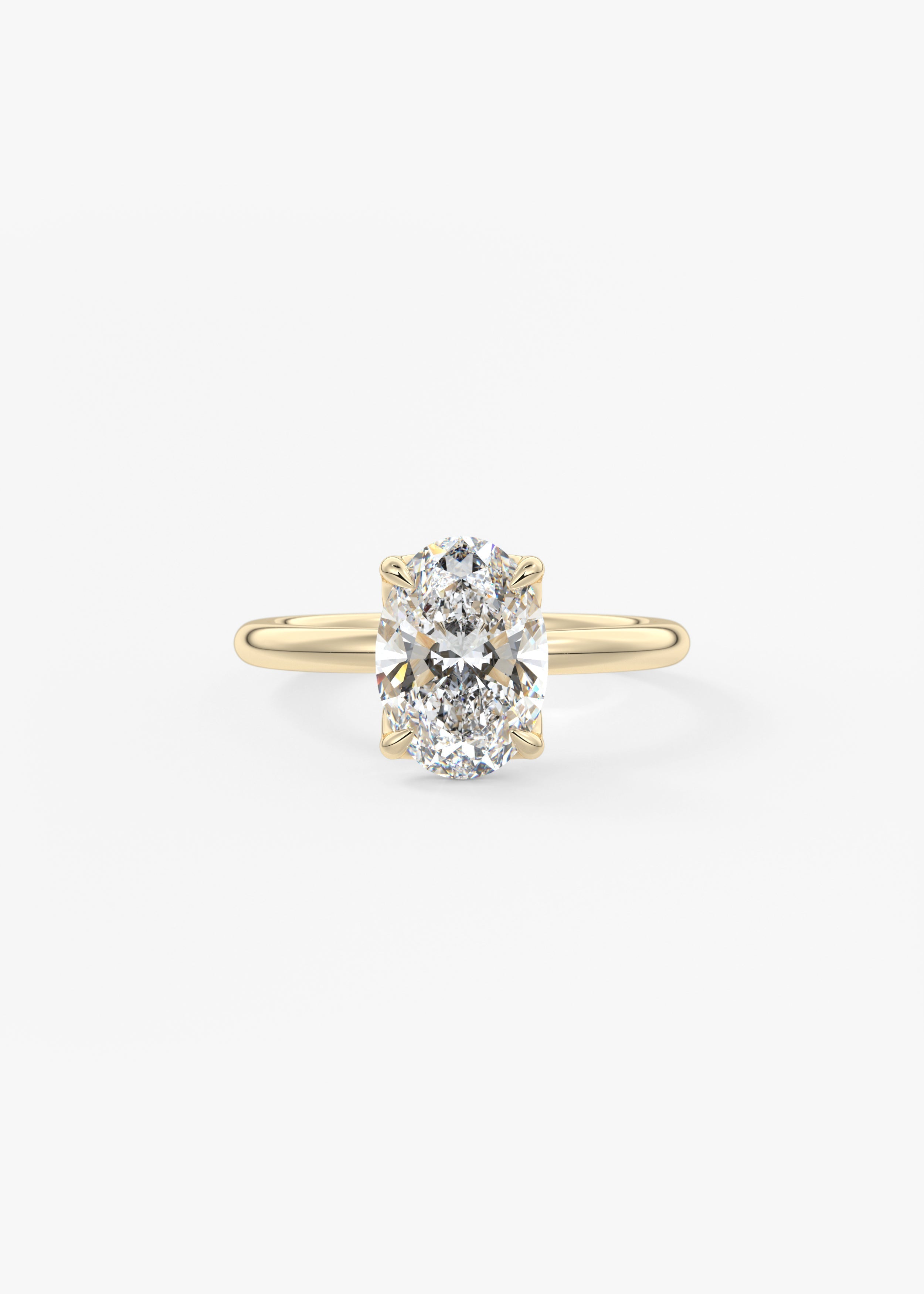 Oval Solitaire With Raised Basket Gallery Lab Grown Diamond Engagement Ring