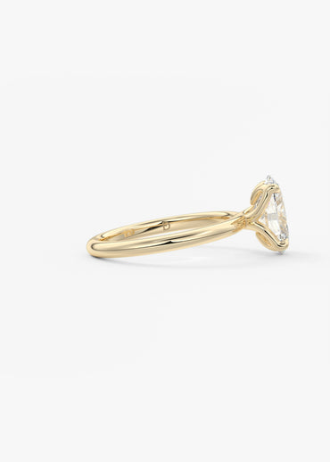 Oval Solitaire With Raised Basket Gallery Lab Grown Diamond Engagement Ring