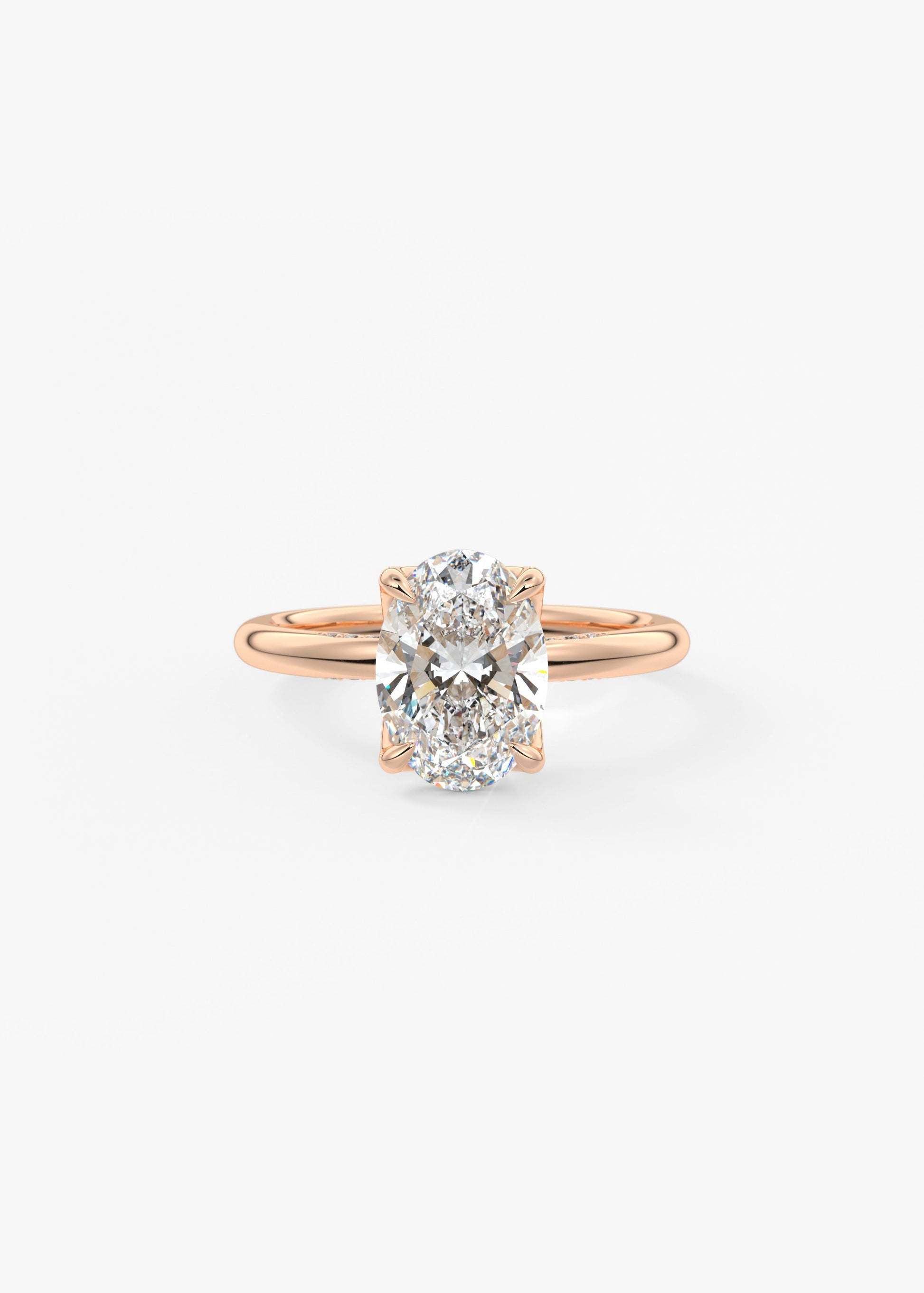 Oval Solitaire With Raised Basket Gallery Lab Grown Diamond Engagement Ring