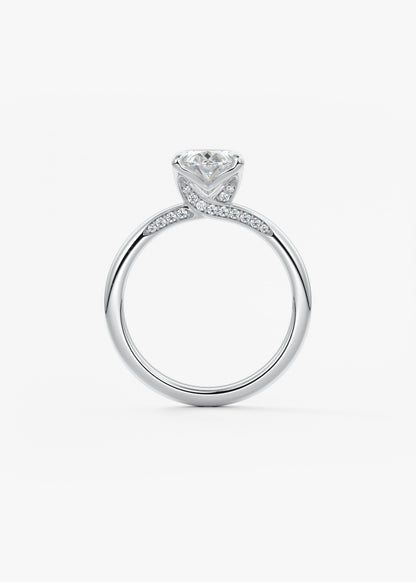 Oval Solitaire With Raised Basket Gallery Lab Grown Diamond Engagement Ring