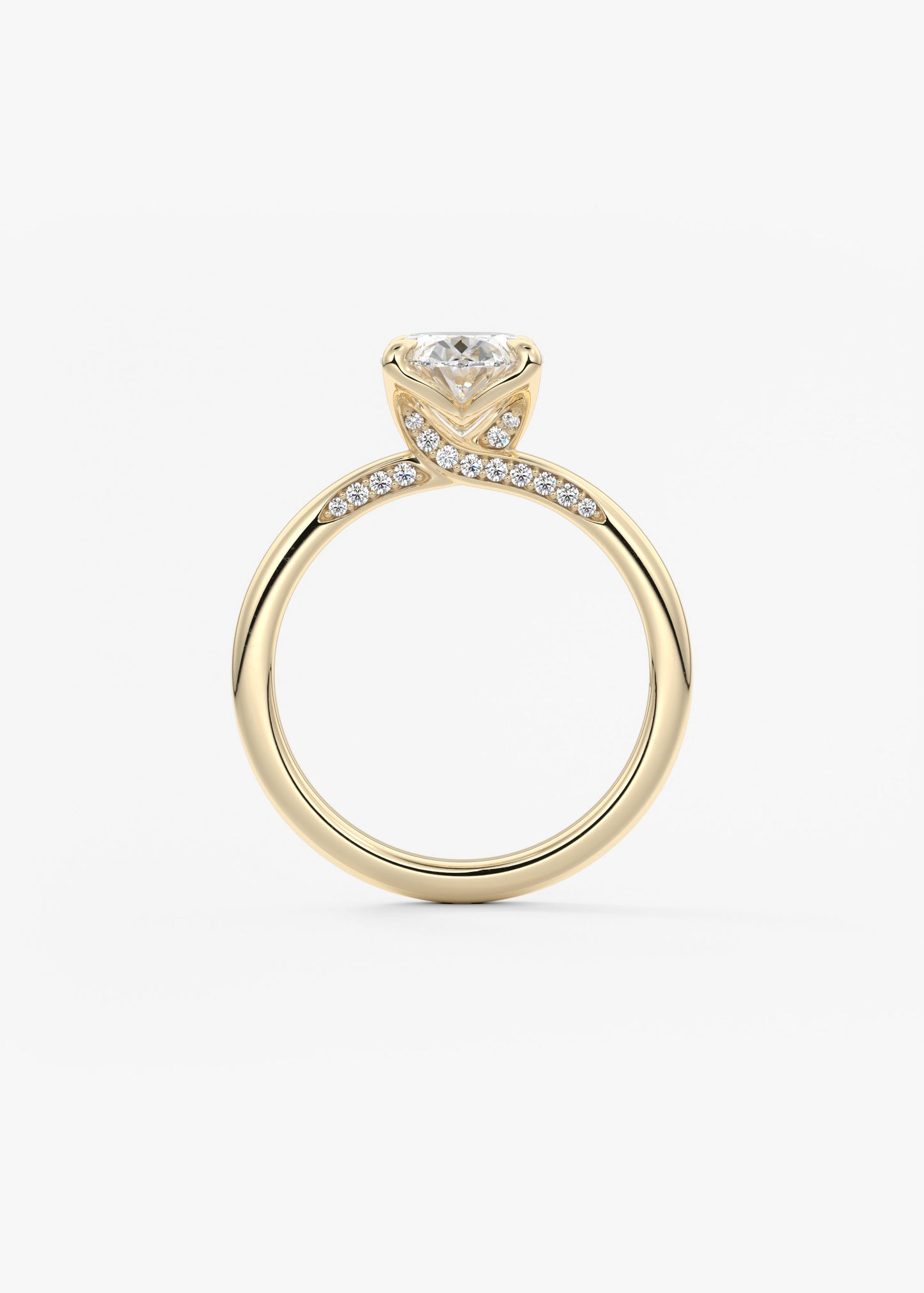 Oval Solitaire With Raised Basket Gallery Lab Grown Diamond Engagement Ring