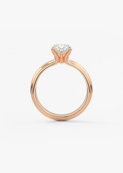 Oval Solitaire With Raised Basket Gallery Lab Grown Diamond Engagement Ring