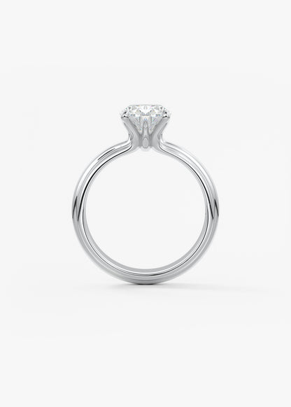 Oval Solitaire With Raised Basket Gallery Lab Grown Diamond Engagement Ring