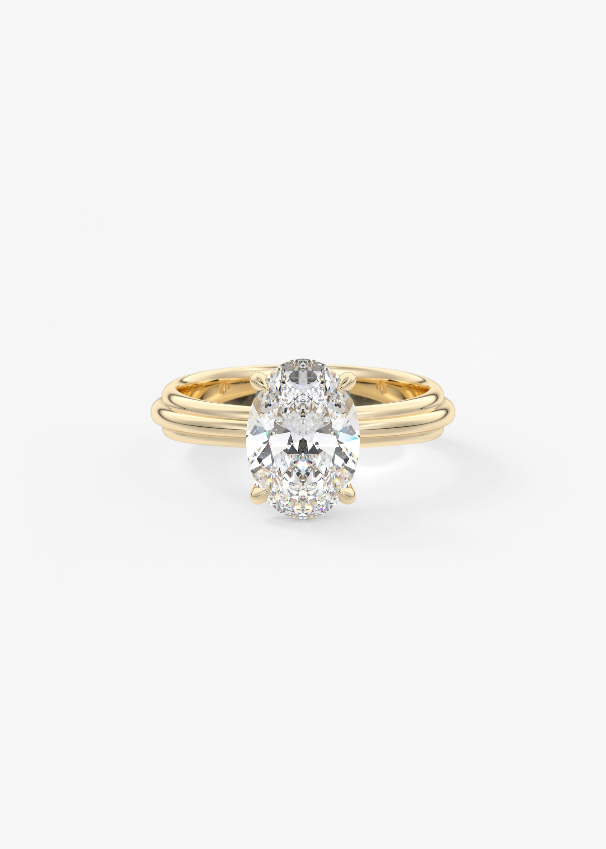 Oval Solitaire With Raised Basket Gallery Lab Grown Diamond Engagement Ring