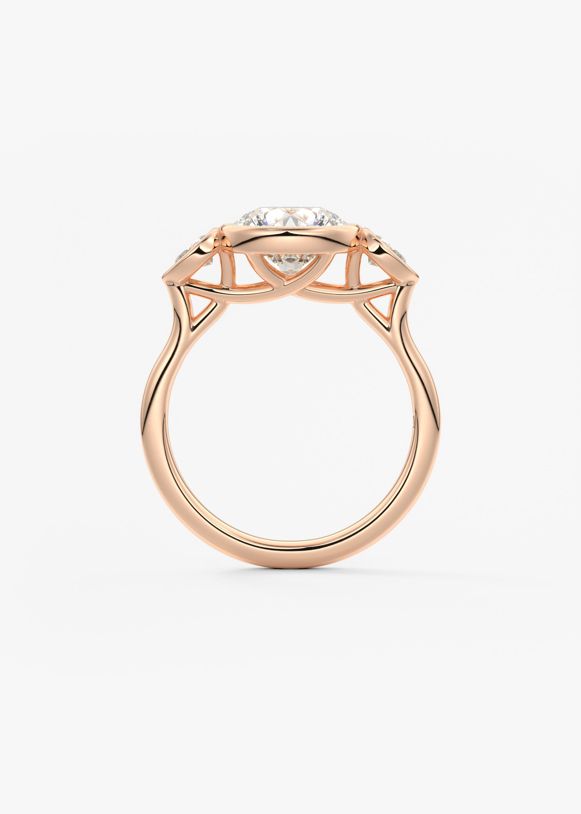 Oval Solitaire With Raised Basket Gallery Lab Grown Diamond Engagement Ring