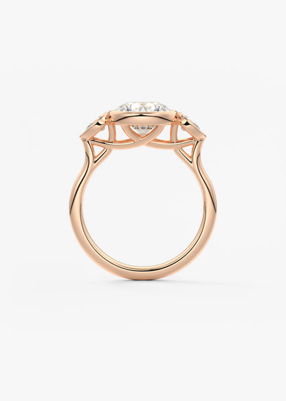 Oval Solitaire With Raised Basket Gallery Lab Grown Diamond Engagement Ring