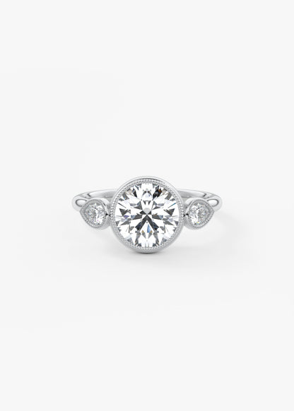 Oval Solitaire With Raised Basket Gallery Lab Grown Diamond Engagement Ring