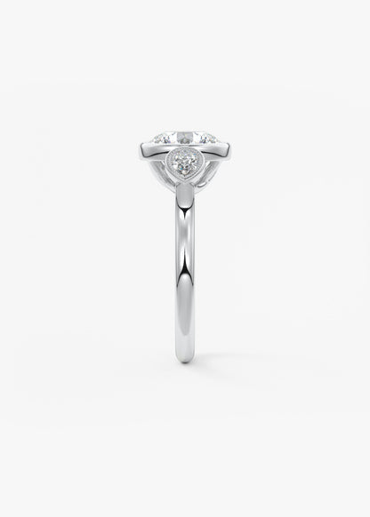 Oval Solitaire With Raised Basket Gallery Lab Grown Diamond Engagement Ring