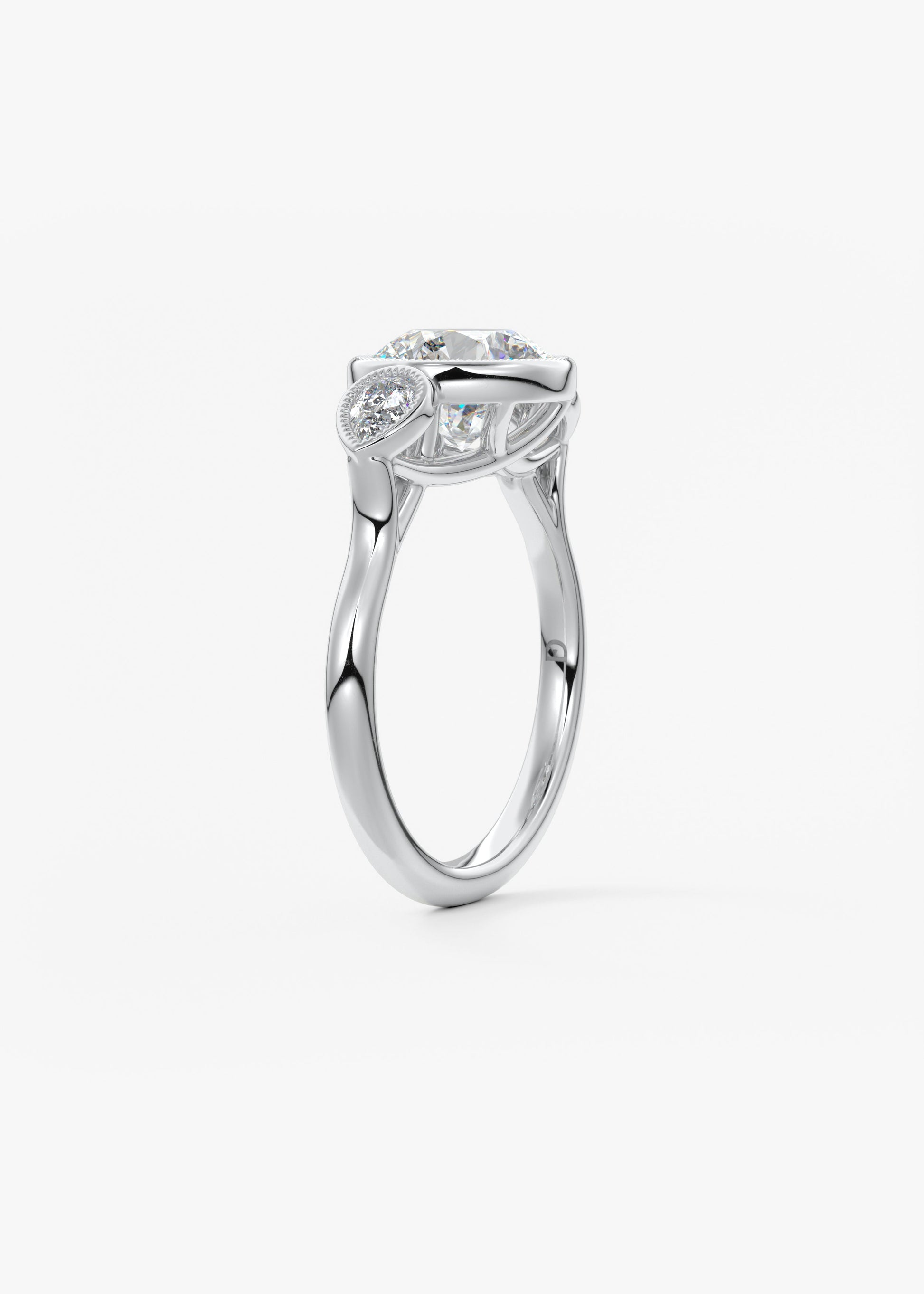 Oval Solitaire With Raised Basket Gallery Lab Grown Diamond Engagement Ring