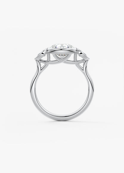 Oval Solitaire With Raised Basket Gallery Lab Grown Diamond Engagement Ring