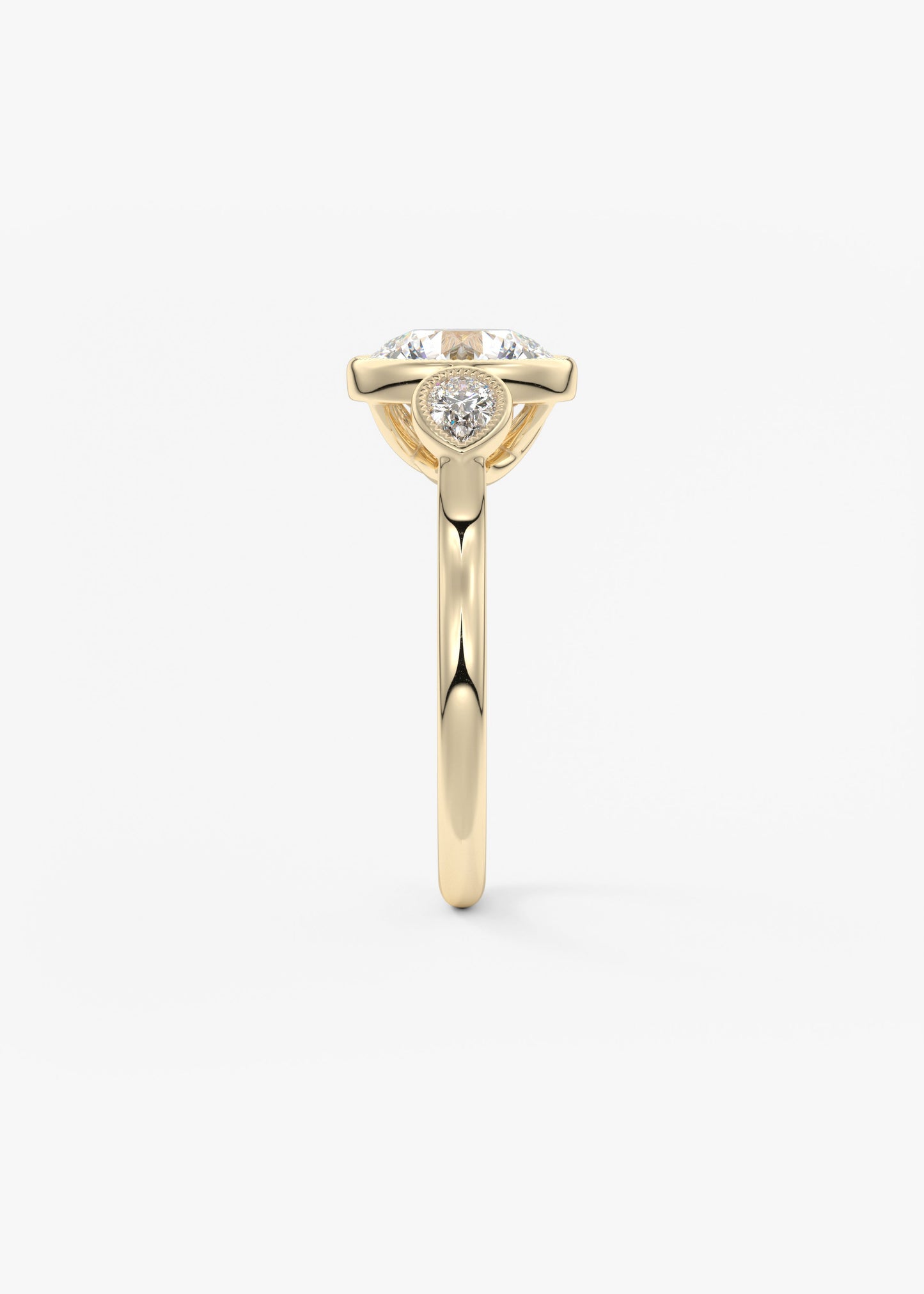 Oval Solitaire With Raised Basket Gallery Lab Grown Diamond Engagement Ring