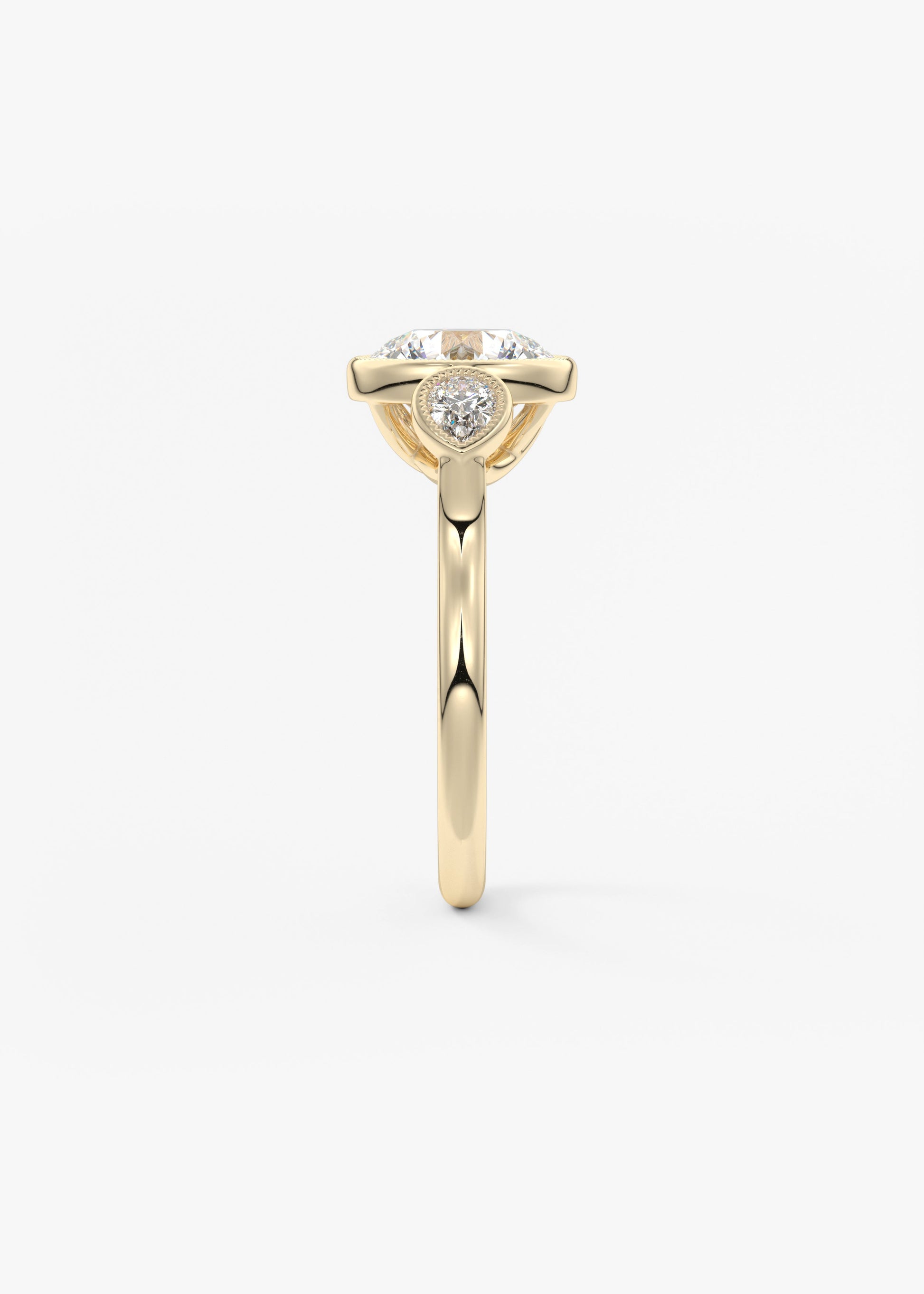 Oval Solitaire With Raised Basket Gallery Lab Grown Diamond Engagement Ring