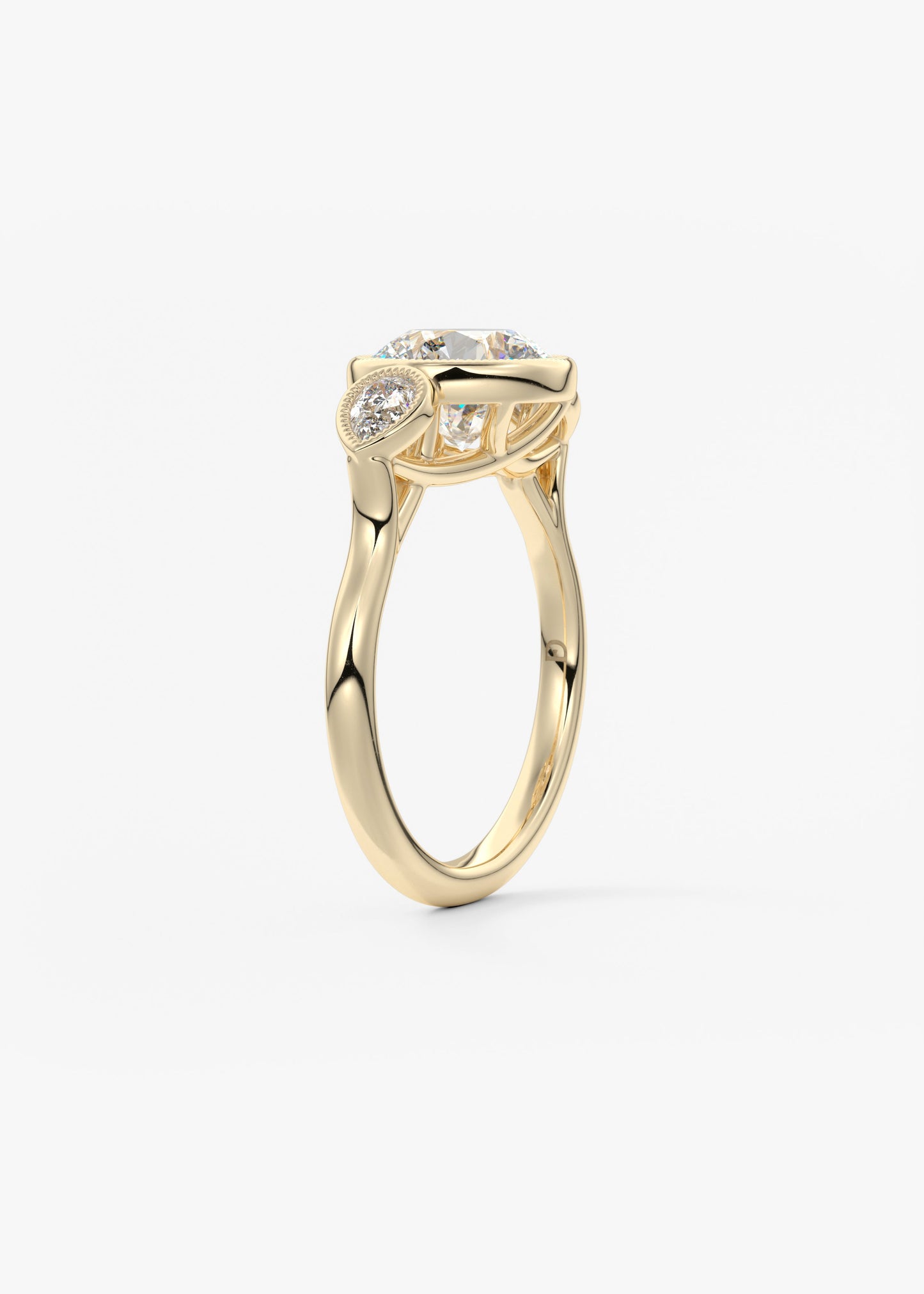 Oval Solitaire With Raised Basket Gallery Lab Grown Diamond Engagement Ring
