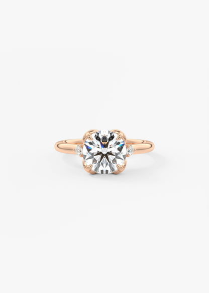 Oval Solitaire With Raised Basket Gallery Lab Grown Diamond Engagement Ring