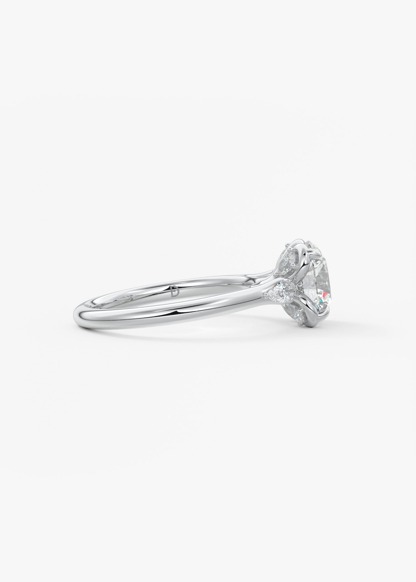 Oval Solitaire With Raised Basket Gallery Lab Grown Diamond Engagement Ring