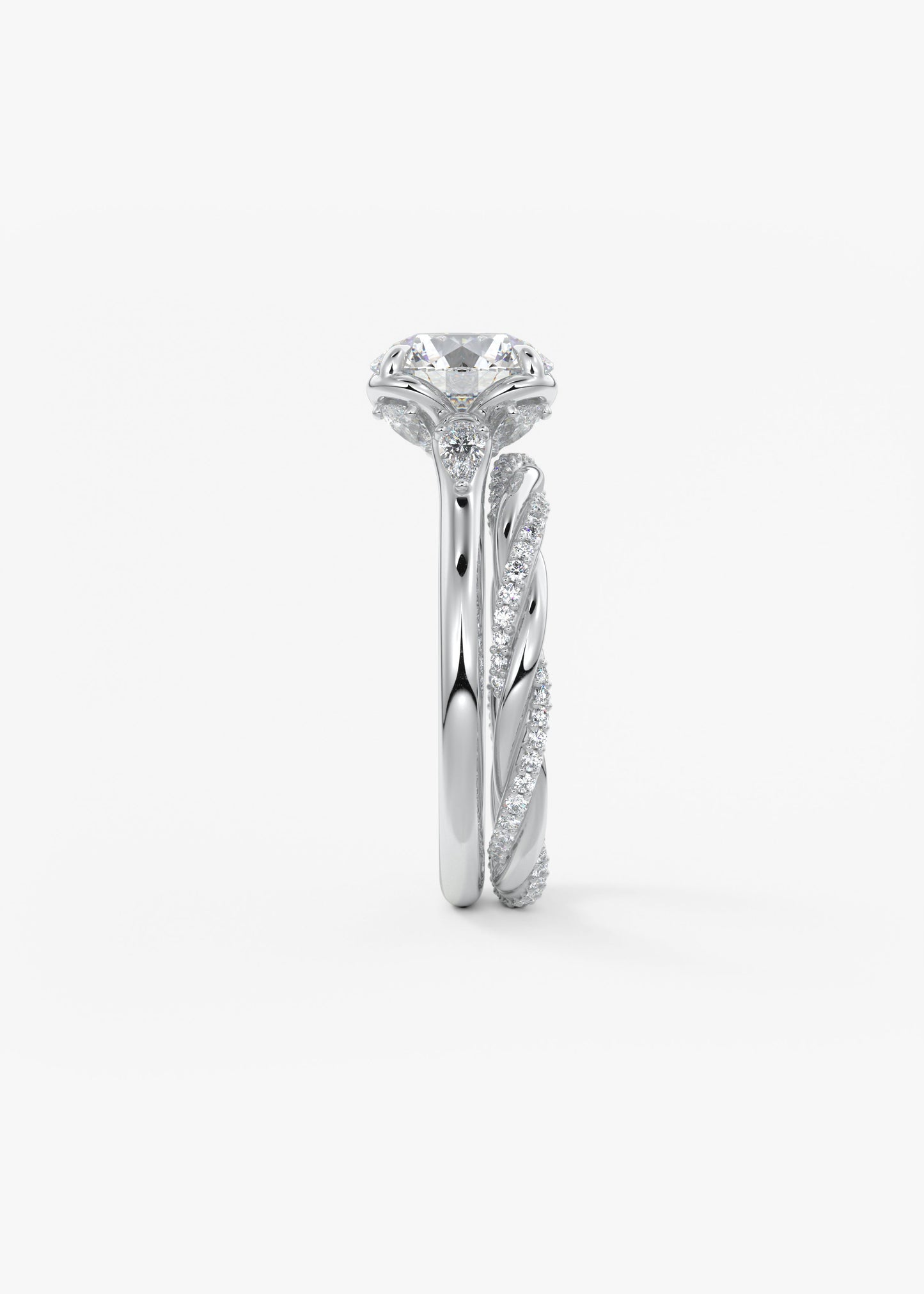 Oval Solitaire With Raised Basket Gallery Lab Grown Diamond Engagement Ring