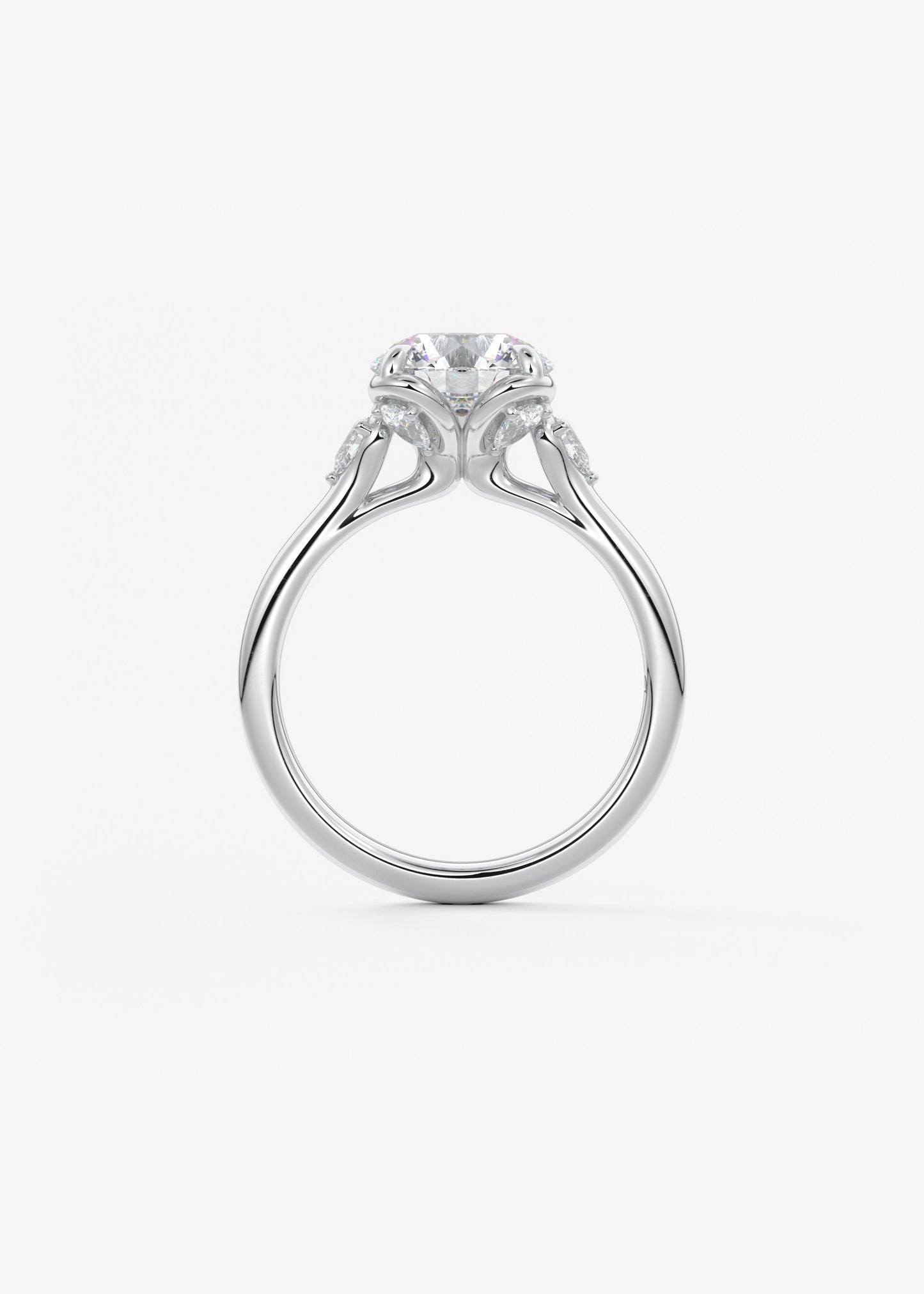 Oval Solitaire With Raised Basket Gallery Lab Grown Diamond Engagement Ring