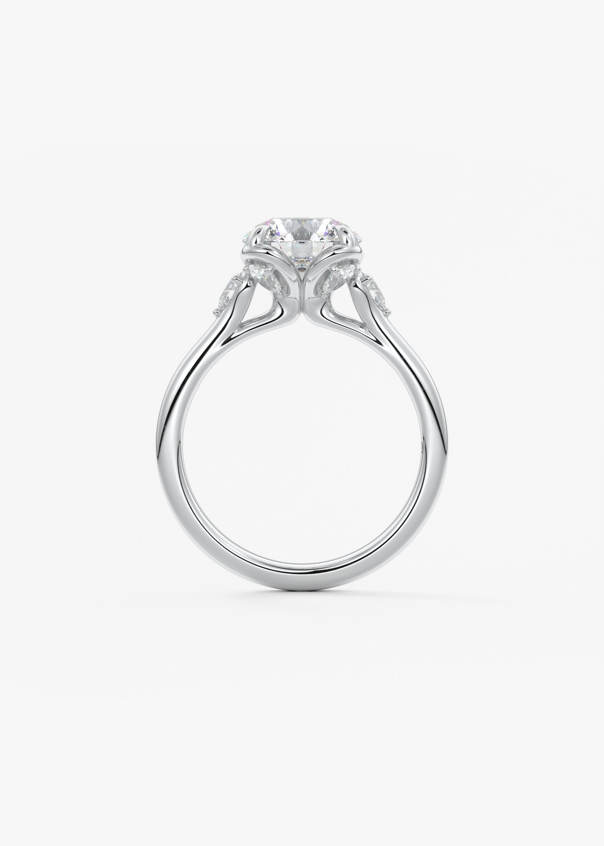 Oval Solitaire With Raised Basket Gallery Lab Grown Diamond Engagement Ring