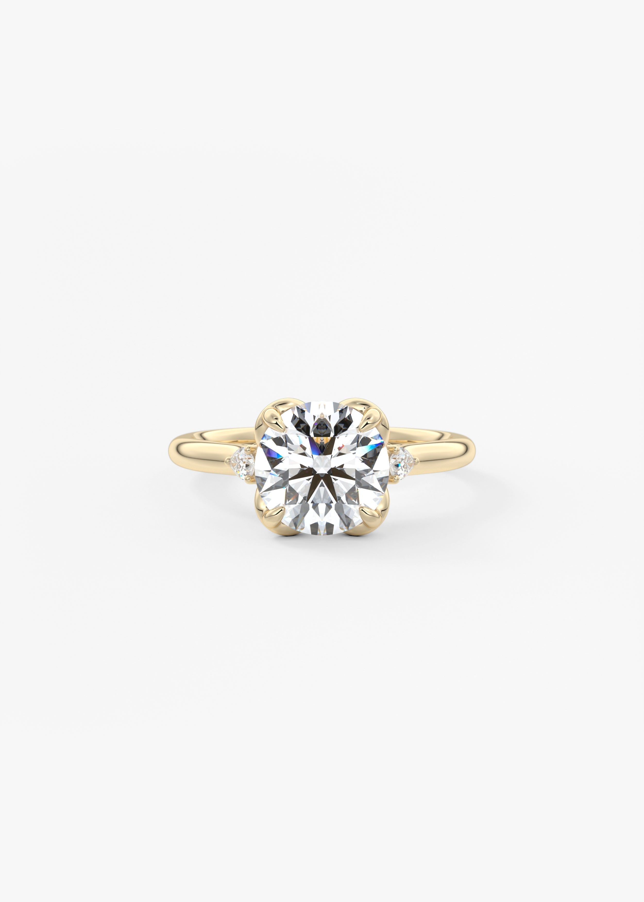 Oval Solitaire With Raised Basket Gallery Lab Grown Diamond Engagement Ring