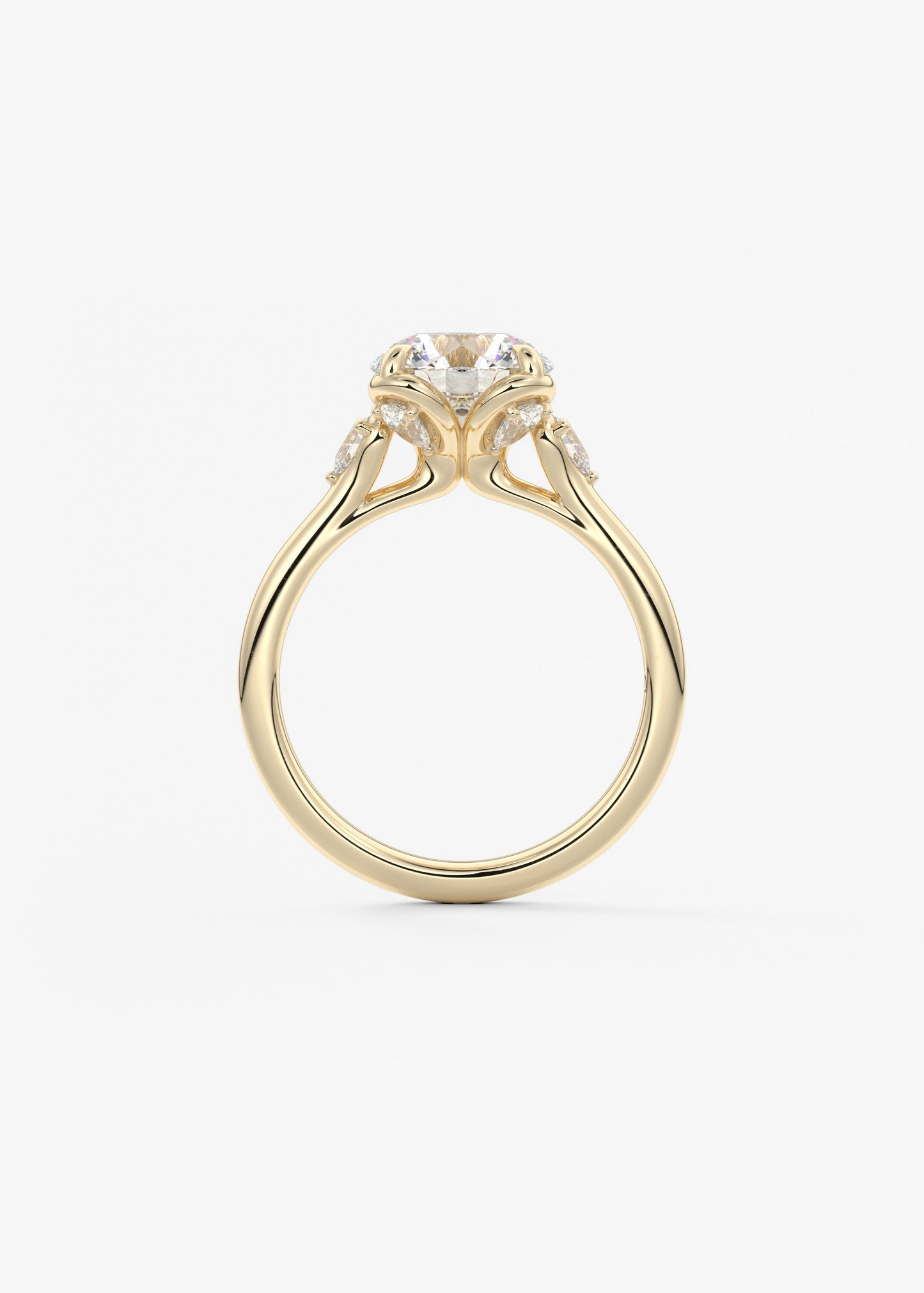Oval Solitaire With Raised Basket Gallery Lab Grown Diamond Engagement Ring