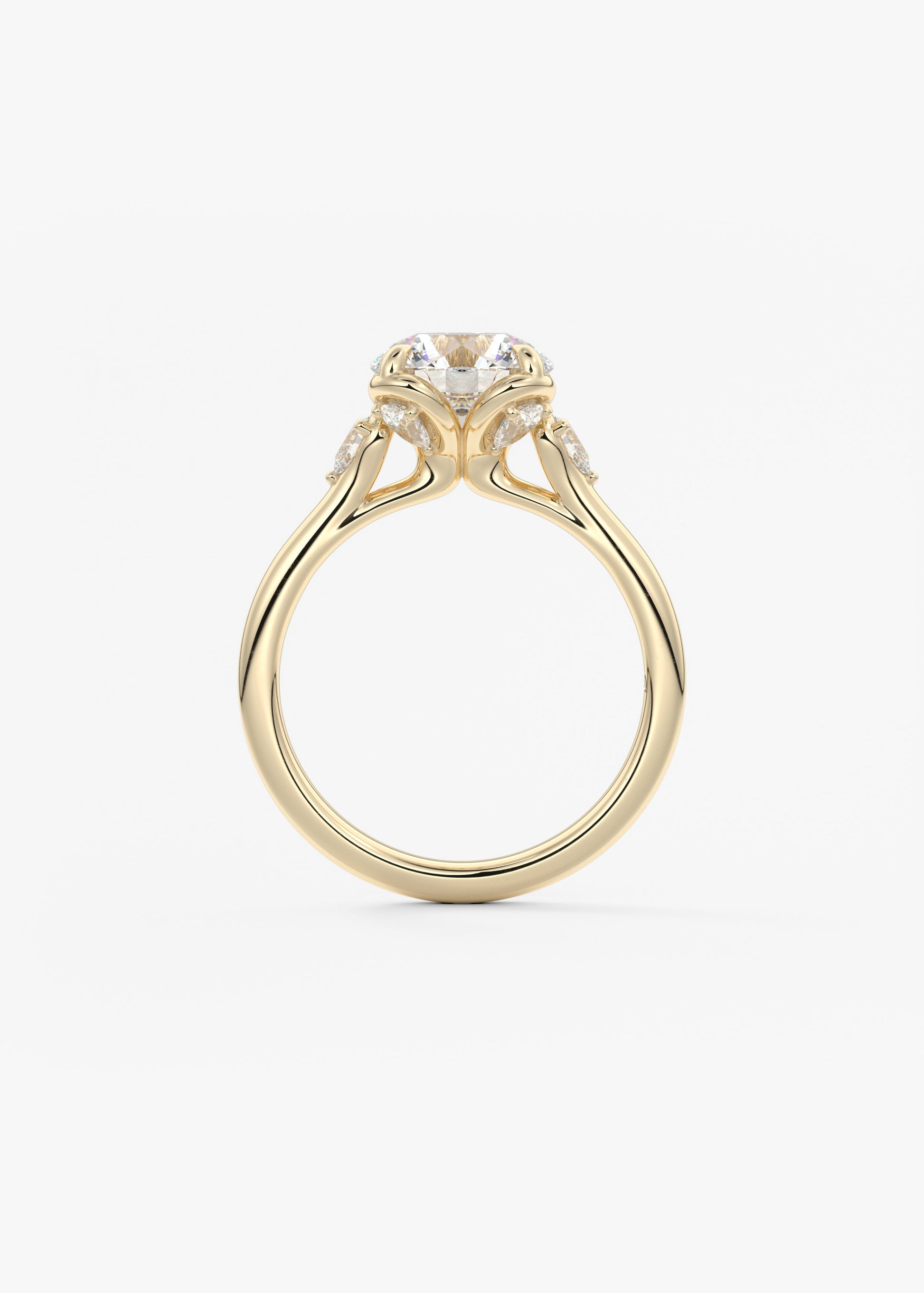Oval Solitaire With Raised Basket Gallery Lab Grown Diamond Engagement Ring