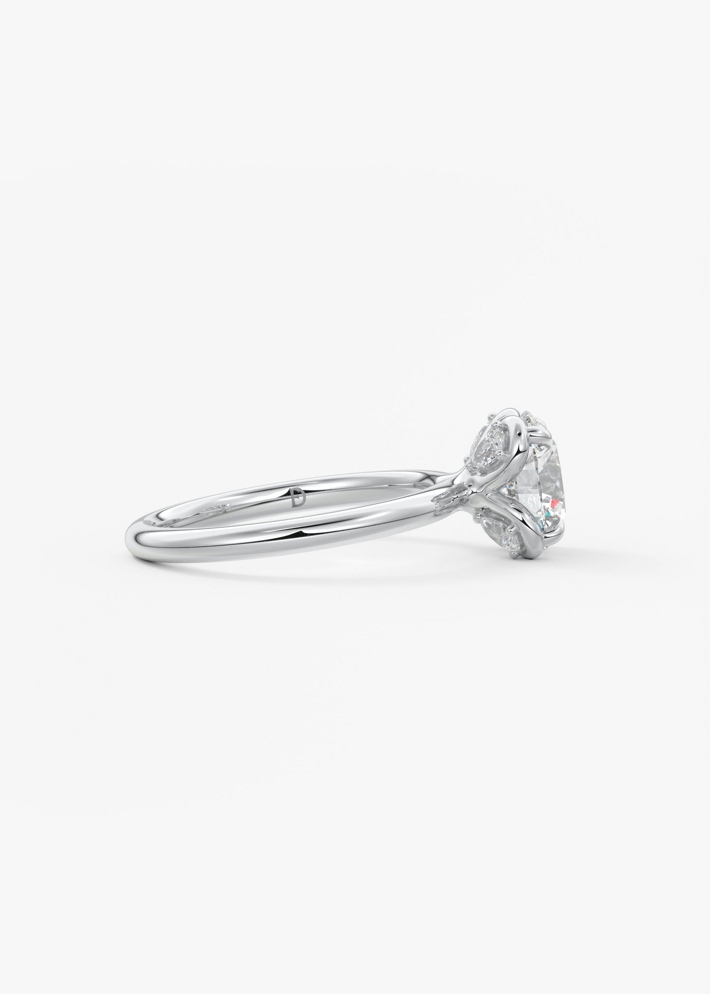 Oval Solitaire With Raised Basket Gallery Lab Grown Diamond Engagement Ring