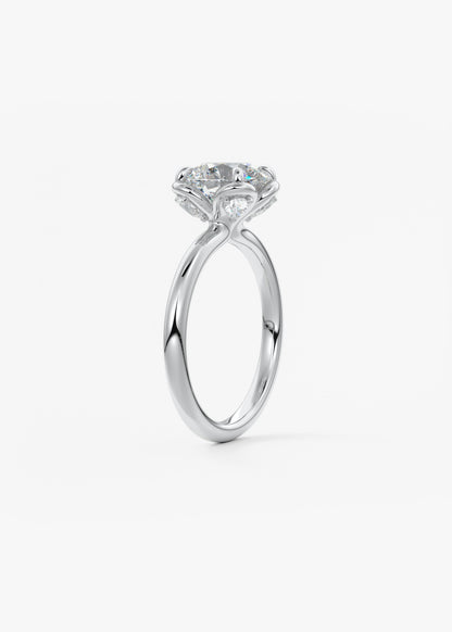 Oval Solitaire With Raised Basket Gallery Lab Grown Diamond Engagement Ring