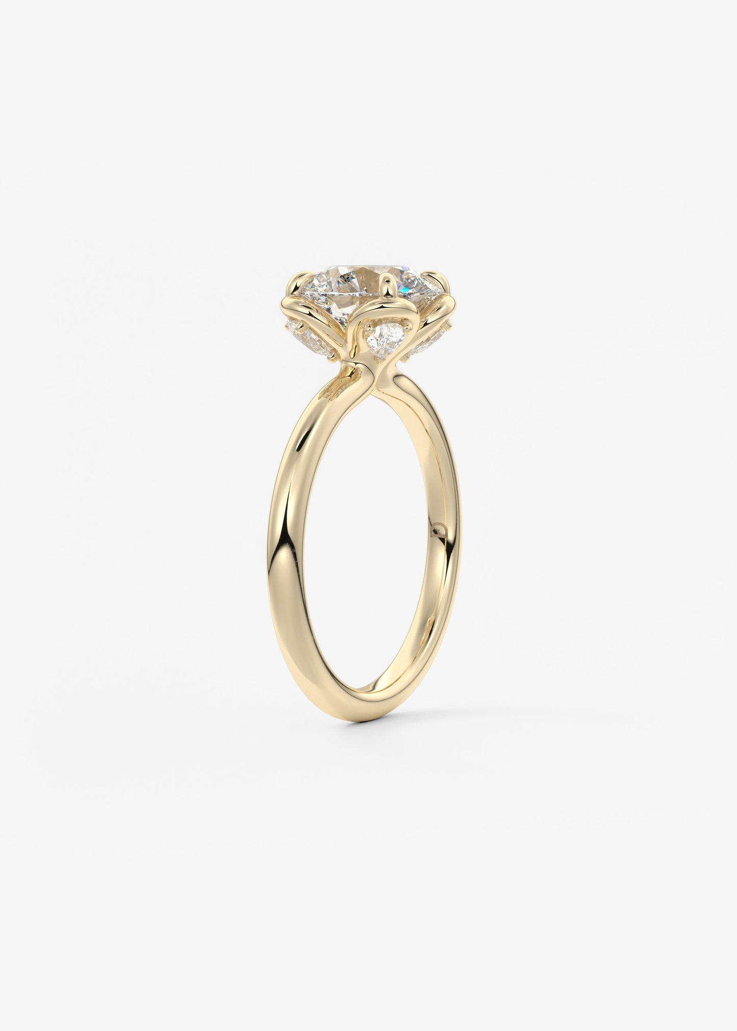 Oval Solitaire With Raised Basket Gallery Lab Grown Diamond Engagement Ring