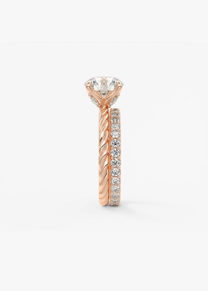 Oval Solitaire With Raised Basket Gallery Lab Grown Diamond Engagement Ring