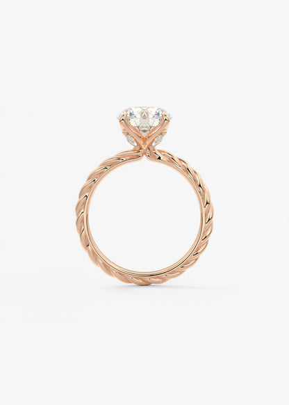 Oval Solitaire With Raised Basket Gallery Lab Grown Diamond Engagement Ring