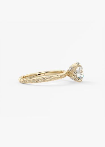 Oval Solitaire With Raised Basket Gallery Lab Grown Diamond Engagement Ring