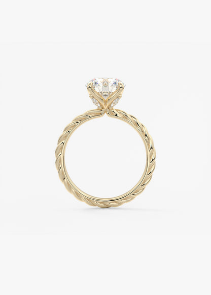 Oval Solitaire With Raised Basket Gallery Lab Grown Diamond Engagement Ring