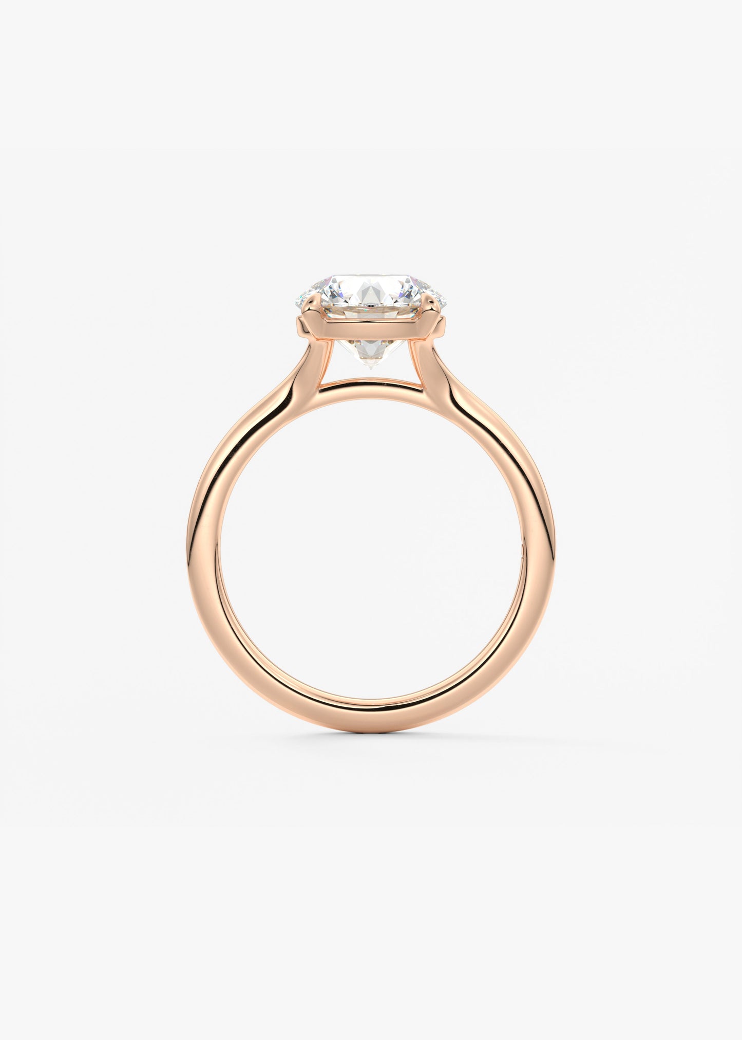 Oval Solitaire With Raised Basket Gallery Lab Grown Diamond Engagement Ring