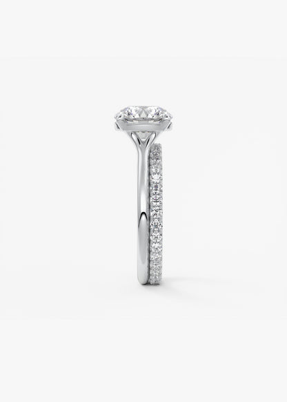 Oval Solitaire With Raised Basket Gallery Lab Grown Diamond Engagement Ring