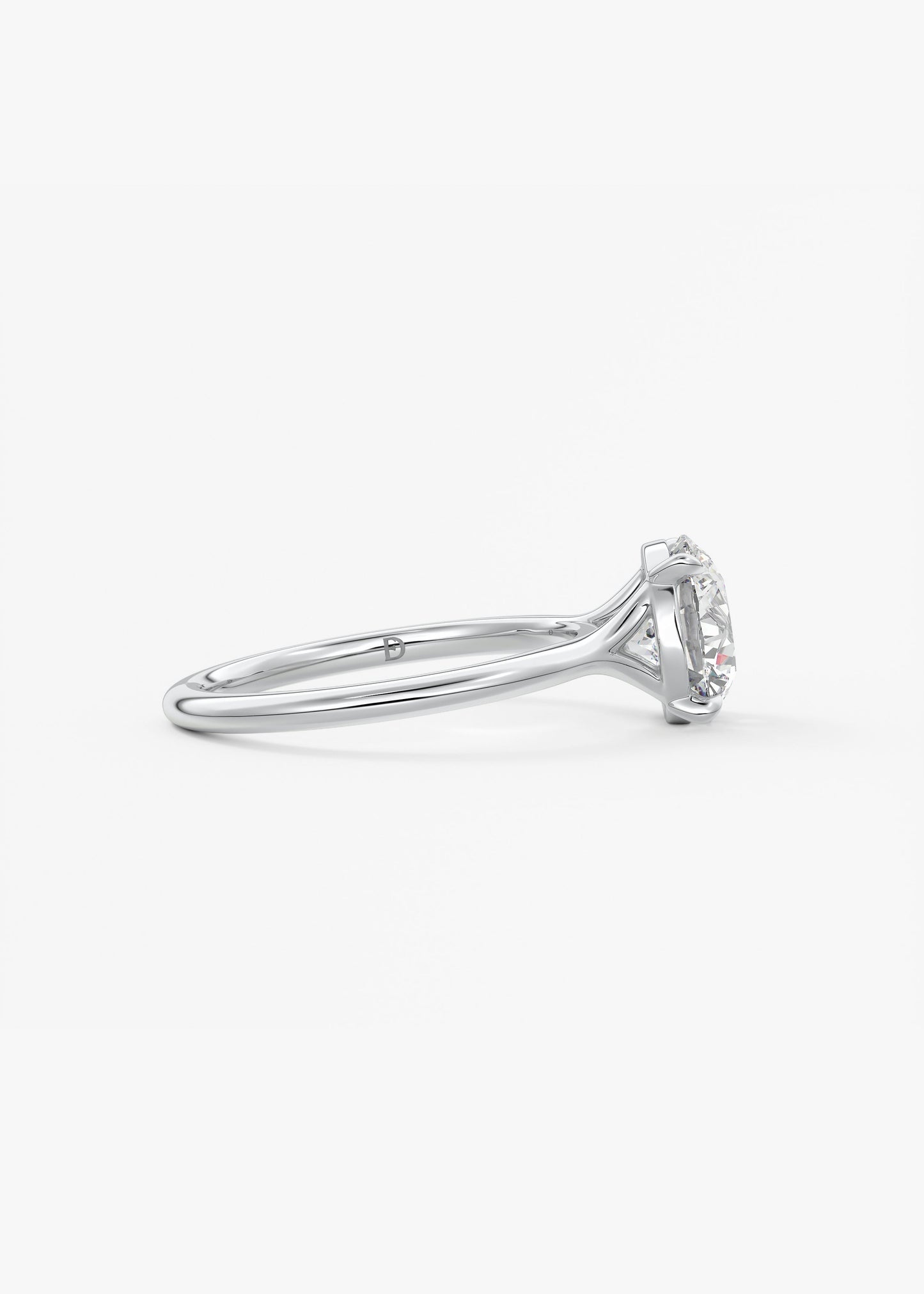 Oval Solitaire With Raised Basket Gallery Lab Grown Diamond Engagement Ring