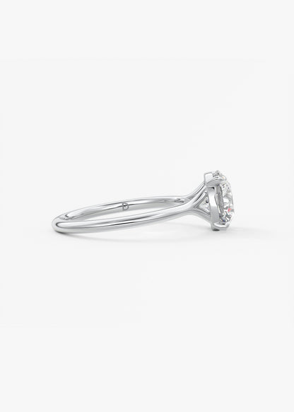 Oval Solitaire With Raised Basket Gallery Lab Grown Diamond Engagement Ring