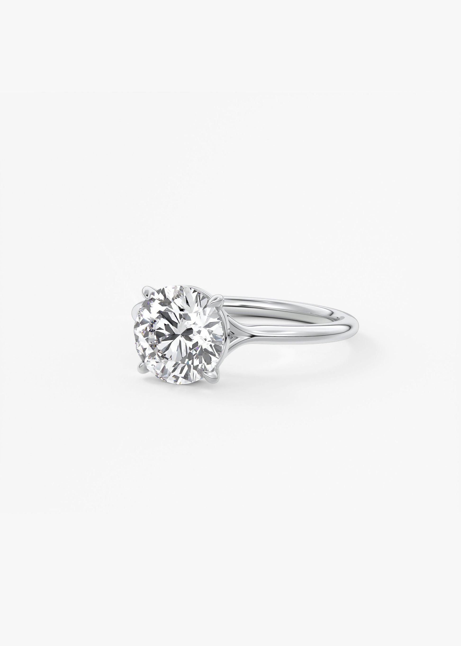 Oval Solitaire With Raised Basket Gallery Lab Grown Diamond Engagement Ring