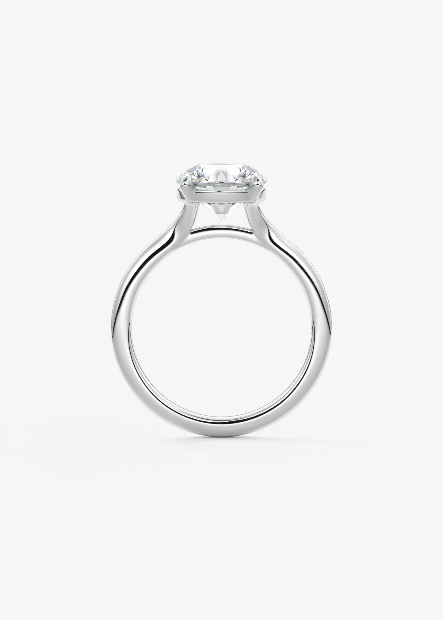 Oval Solitaire With Raised Basket Gallery Lab Grown Diamond Engagement Ring