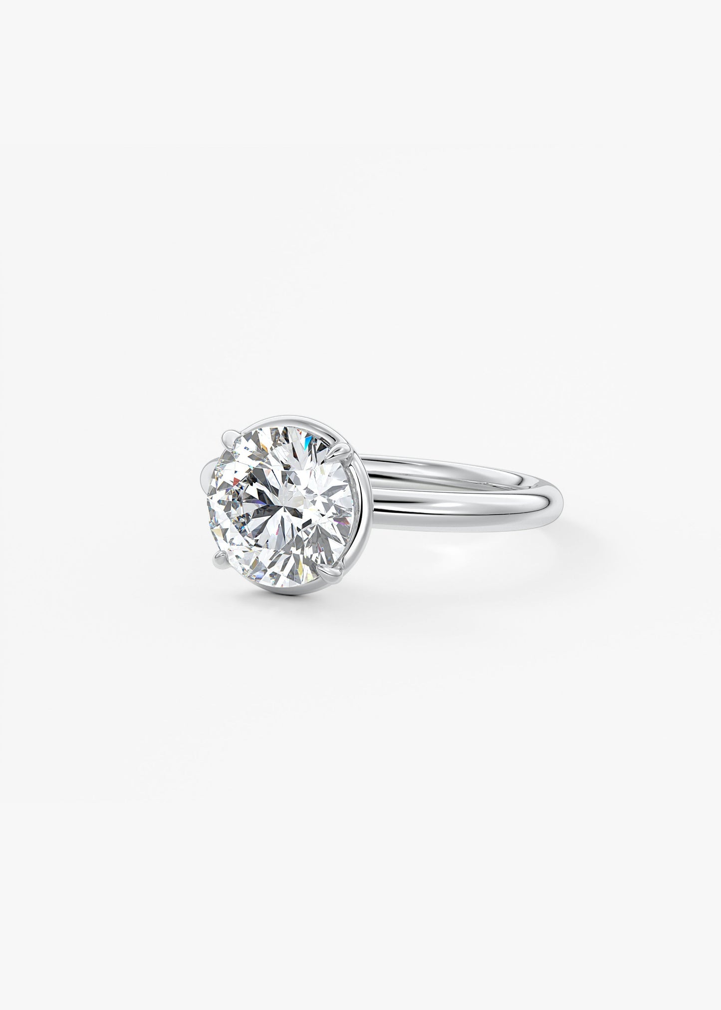Oval Solitaire With Raised Basket Gallery Lab Grown Diamond Engagement Ring