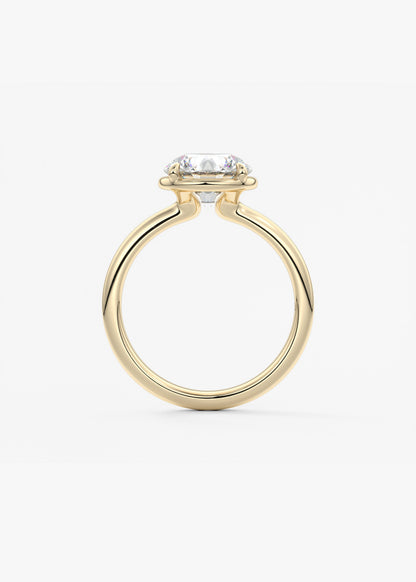 Oval Solitaire With Raised Basket Gallery Lab Grown Diamond Engagement Ring