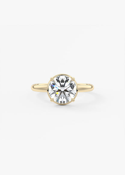 Oval Solitaire With Raised Basket Gallery Lab Grown Diamond Engagement Ring