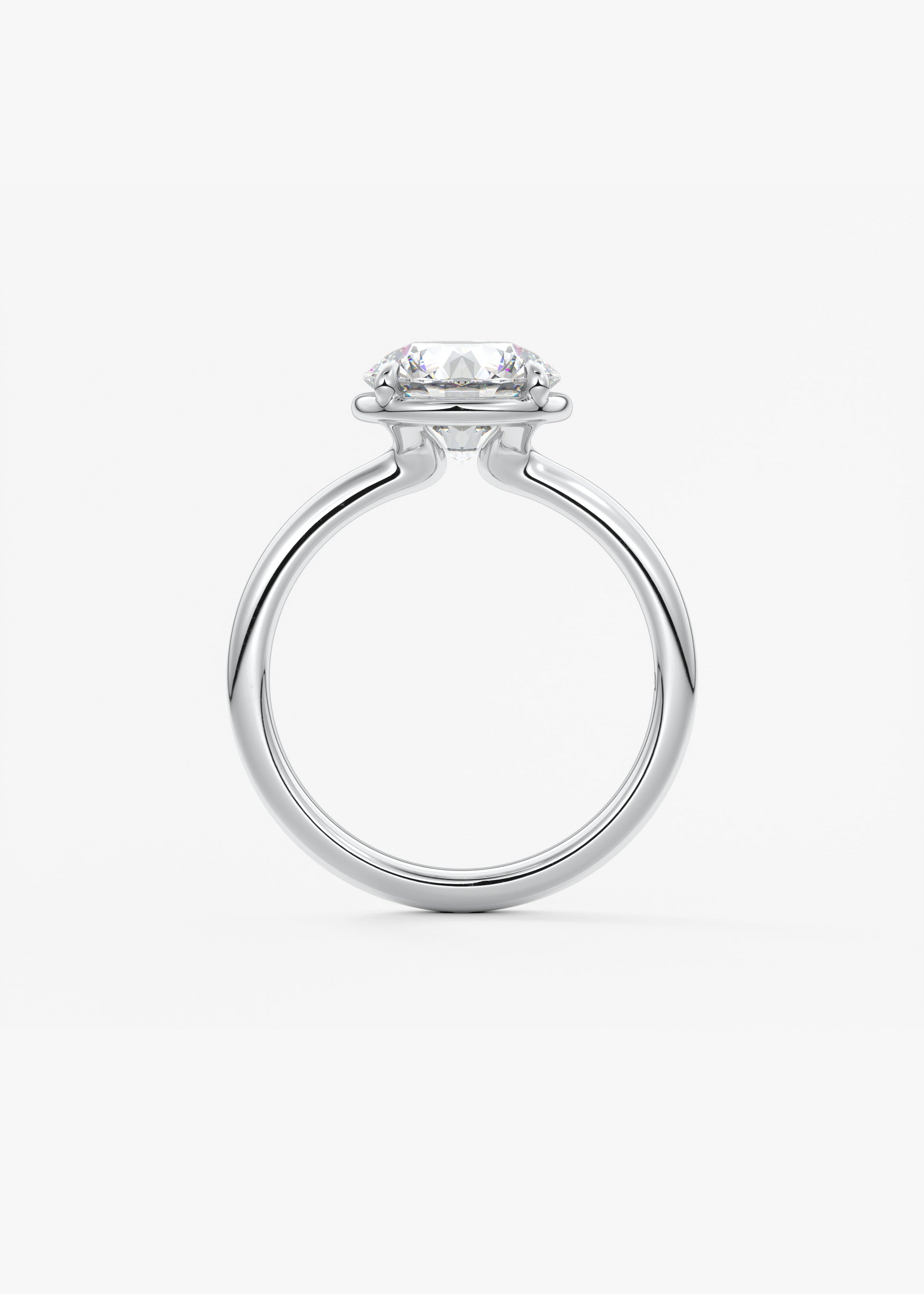 Oval Solitaire With Raised Basket Gallery Lab Grown Diamond Engagement Ring