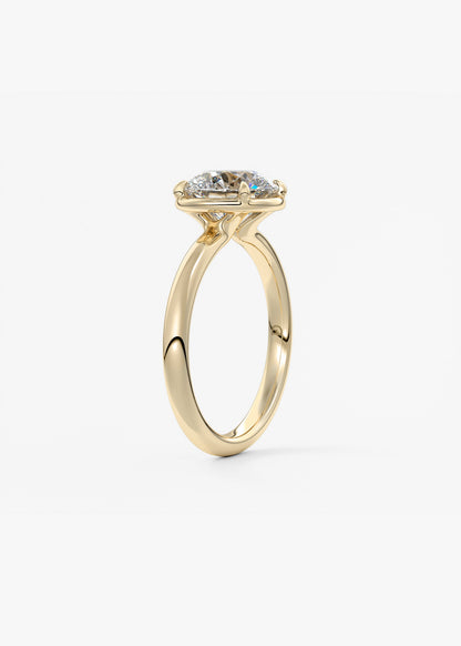 Oval Solitaire With Raised Basket Gallery Lab Grown Diamond Engagement Ring
